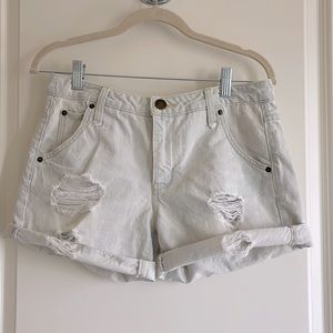 Ripped Denim Shorts
